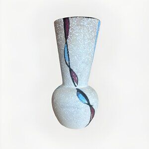 Mid-Century Modern MCM Japanese Vintage Vase – Abstract Lava Glaze – 1950s–60s